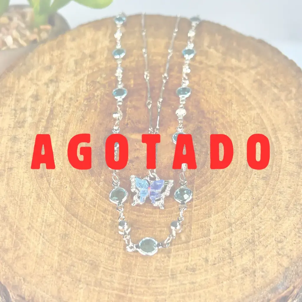 Collar de Mariposa Doble & Capa Inspirado en el Océano 